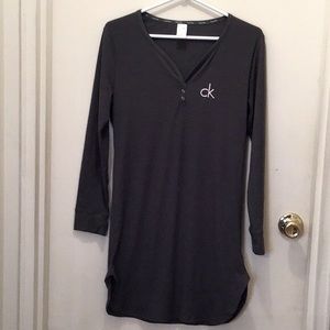 CALVIN KLEIN LONG SLEEVES SLEEPWEAR DRESS SZ S/P
